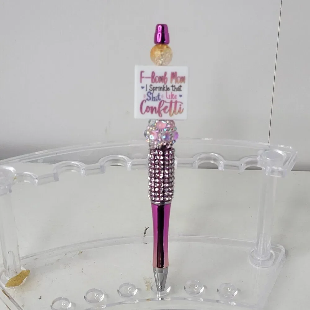 Focal Funny Beaded Pen F-Bomb Mom I Sprinkle that Sh*t Like Confetti